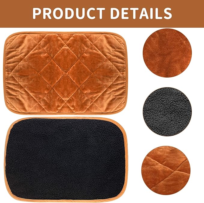 NAMOTEK Self-Warming Cat Bed Indoor/Outdoor Super Soft Self Heating Pet Mat Washable Thermal Pad for Cat & Dog 35x23 inch