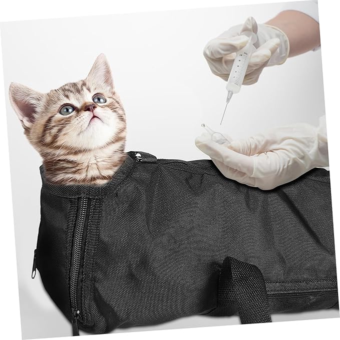 Totority Cat Grooming Bag for Nail Trimming and Bathing Breathable Mesh Cat Carrier Zipper PET Accessory for Easy Grooming and Bathing