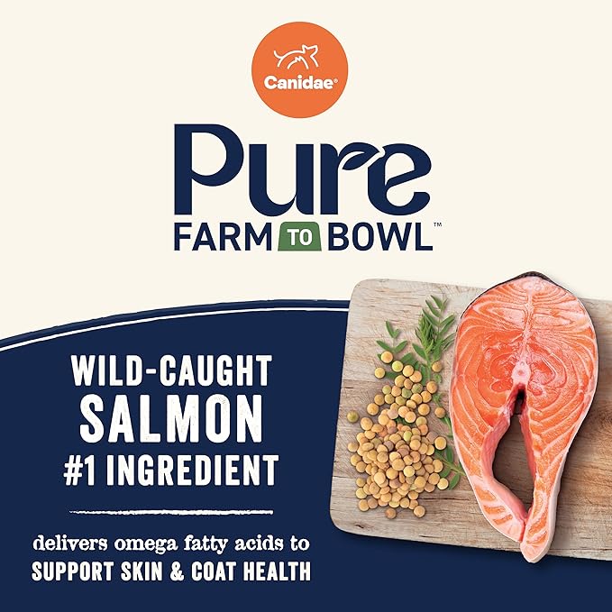 Canidae Pure Farm to Bowl Wild-Caught Salmon & Lentil, Small Breed Recipe, 10 lbs.