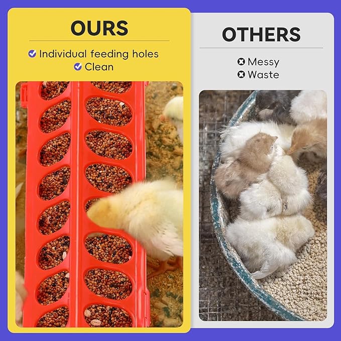 Pawaboo 5-in-1 Chicken Brooder Box for Chick Starter Kit, Includes Pet Cage Tent, Chicks Perch, Chick Feeder, 1.1L Chicks Waterer, Chicken Supplies (Brooder Set), Green + Red + Wood Color