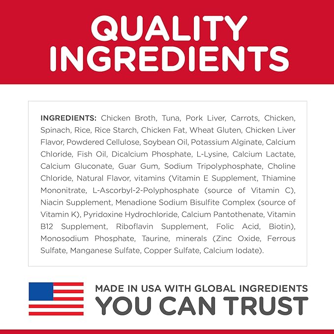 Hill's Science Diet Healthy Cuisine, Adult 1-6, Great Taste, Wet Cat Food, Seared Tuna & Carrot Stew, 2.8 oz Can, Case of 24