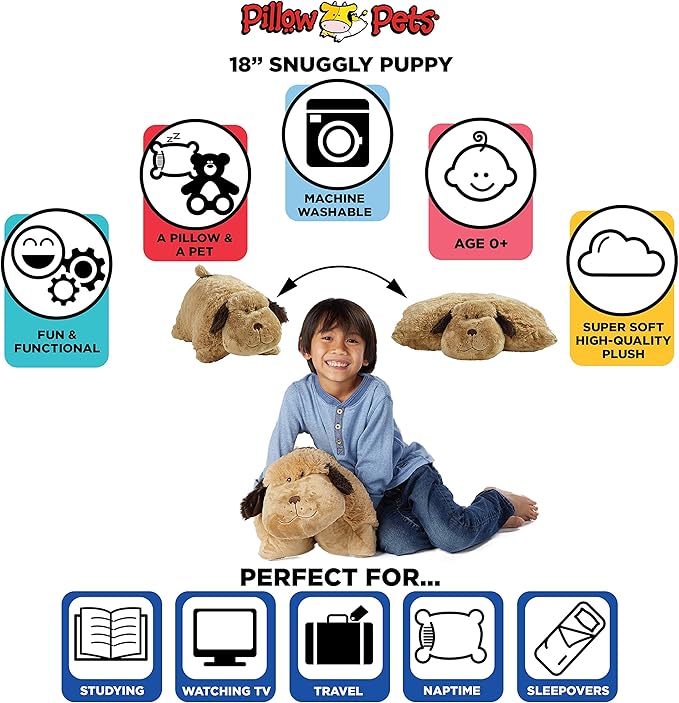 Pillow Pets Snuggly Puppy - Originals 18" Stuffed Animal Plush Toy