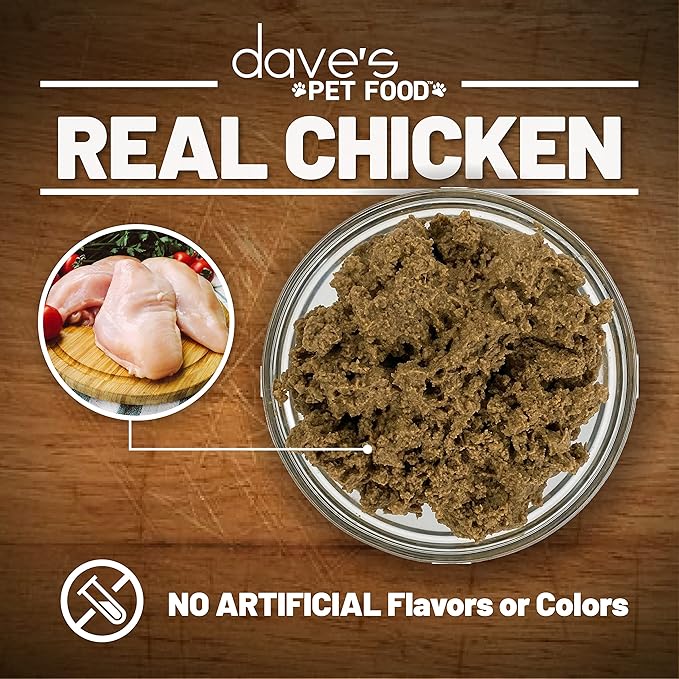 Dave's Pet Food Kidney Support Wet Canned Cat Food for Renal Health (Chicken Liver & Chicken Pate), Non-Prescription Low Phosphorus Restricted Diet 5.5 oz,(24 Pack)