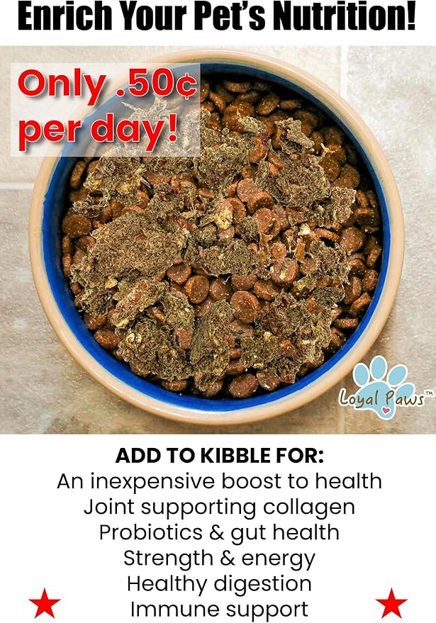 Freeze-Dried Dog Food Topper for Picky Eaters – Raw Beef Heart, Trachea, Kidney – High Protein, Grain-Free Meal Mixer – Natural Glucosamine & Chondroitin – Made in USA 6 oz