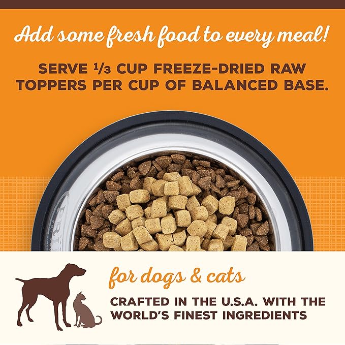 Primal Dog Food Toppers & Cat Food Toppers, Cupboard Cuts, Grain Free Meal Mixers with Probiotics, Raw Freeze Dried Dog Treats & Cat Treats, Great for Training (Beef, 18 oz)
