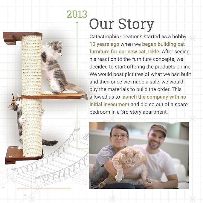 CatastrophiCreations 3-Tier Sisal Climbing Pole