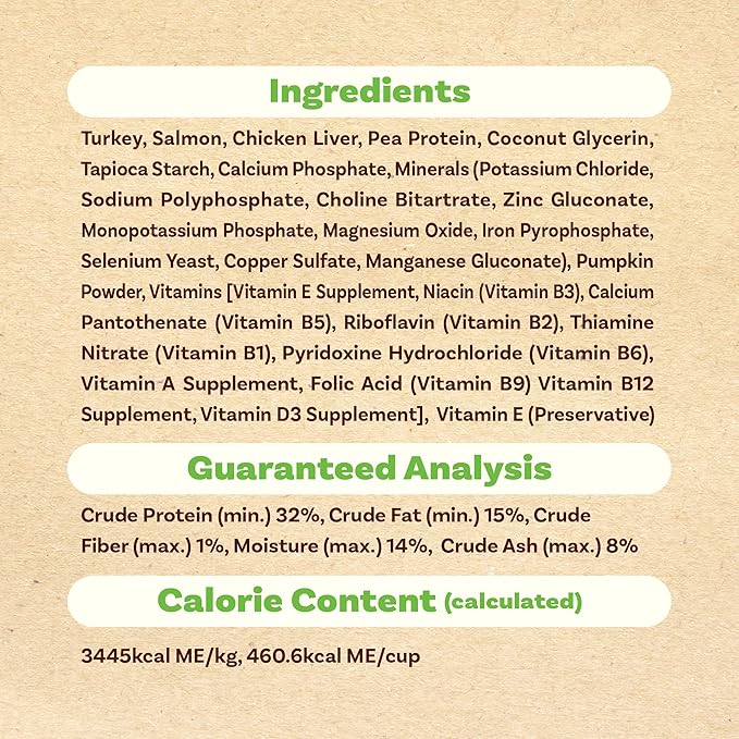 A Freschi srl Air-Dried Puppy & Adult Dog Food - Real Turkey & Salmon Recipe | Grain-Free | High-Protein for Toy, Small & Large Breeds | Ideal for Picky Eaters, 2.2 lb Bag