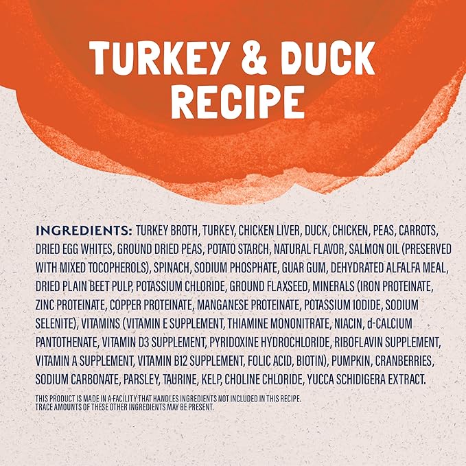 Natural Balance Original Ultra Platefulls Indoor Adult Grain Free Wet Cat Food, Turkey & Duck Recipe, 3 Ounce Pouch (Pack of 24)