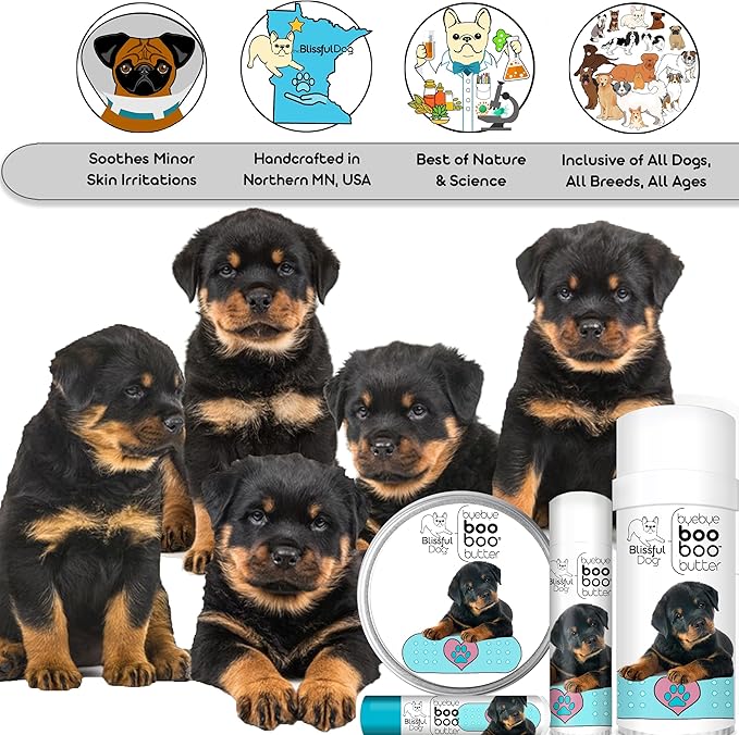 The Blissful Dog BB-ROTTIE-16OZ Rottweiler Boo Butter, 16 oz.