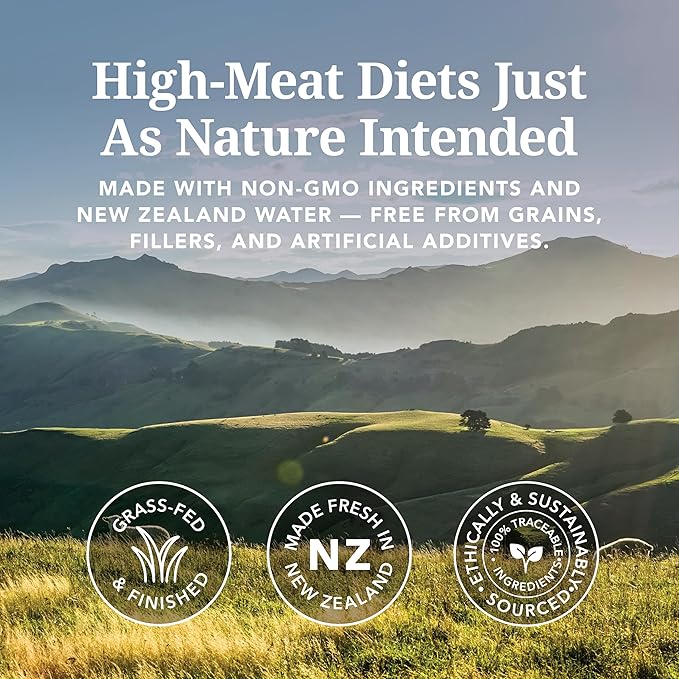 Feline Natural New Zealand Canned Catfood Wet Food, High-Meat, Low-Carb, & Grain Free Cat Food Wet, Beef Feast, 6 oz, Pack of 12