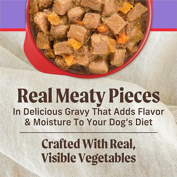 Merrick Grain Free Wet Puppy Food, Premium Soft And Gluten Free Canned Dog Food, Puppy Plate Beef Recipe - (Pack of 12) 12.7 oz. Cans