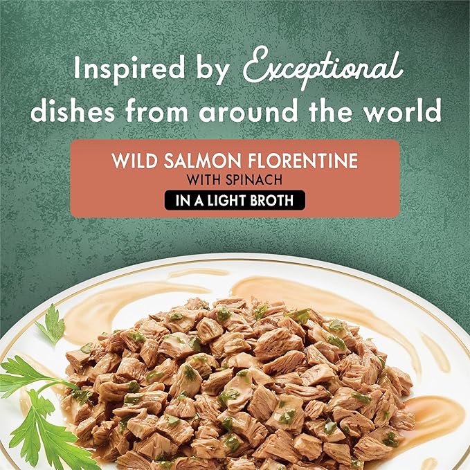 Purina Fancy Feast Wet Cat Food, Medleys Wild Salmon Florentine With Garden Greens in Delicate Sauce - (Pack of 24) 3 oz. Cans
