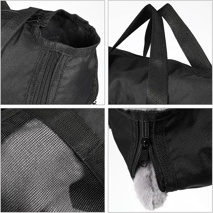 HANABASS Cat Grooming Bathing Bag for Nail Trimming Mesh Cat Holder for Travel Vet Visits Versatile Pet Shower Bag Easy Access Openings and Zipper Closure