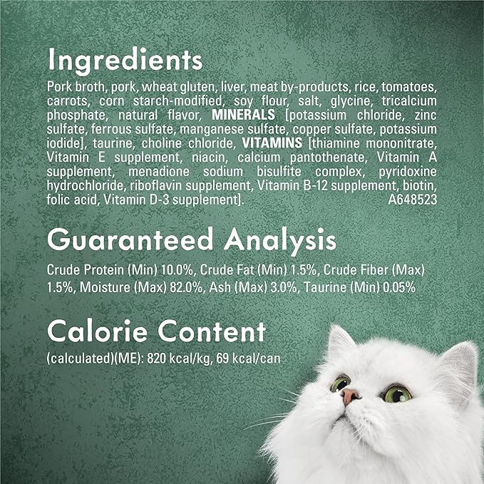 Purina Fancy Feast Medleys Wet Food For Cats Pork Barbacoa With Rice, Tomatoes and Carrots in Savory Juices - (Pack of 24) 3 oz. Cans