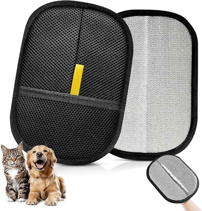 Pet Hair Removal Glove for Cats & Dogs, Electrostatic Pet Hair Gloves, Reusable Pet Hair Remover Tool, Animal Hair Remover for Furniture, Clothing, Couch, Carpet, Car Seat - 1PCS