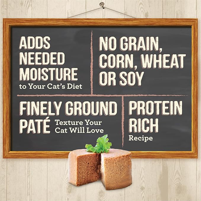 Merrick Purrfect Bistro Grain Free Premium Soft Canned Pate Adult Wet Cat Food, High Protein Duck Recipe - (Pack of 24) 3 oz. Cans