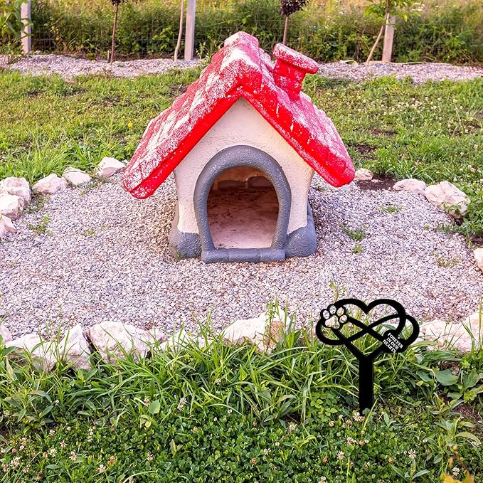 Unittype Pet Grave Markers for Dogs Cats, Waterproof Pet Grave Stake Decorations for Cemetery, Memorial Plaques for Outdoors