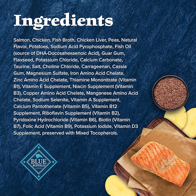 Blue Buffalo Wilderness Natural High Protein Grain Free Wet Food for Kittens,Salmon Pate,3-oz,(Pack of 48)
