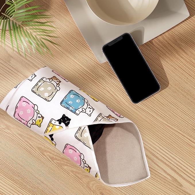 Cat Wrap for Grooming - Self-Adherent Adjustable Blanket Fabric to Wrap Cat, Cat Swaddle Wrap for Nail Trimming | Cat Burrito Wrap, Multifunctional Anti-Escape Bag, Cat Control Mat for Clip Nails