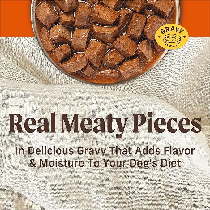 Merrick Chunky Grain Free Premium And Wholesome Canned Dog Food, Real Meat Big Texas Steak Tips Dinner - (Pack of 12) 12 ct. Cans