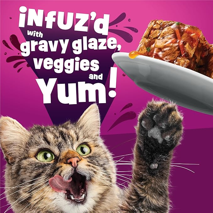Purina Friskies Glaz’d and Infuz’d with Gravy Glaz’d Chicken Wet Food for Cats - 5.5 Ounce (Pack of 24)