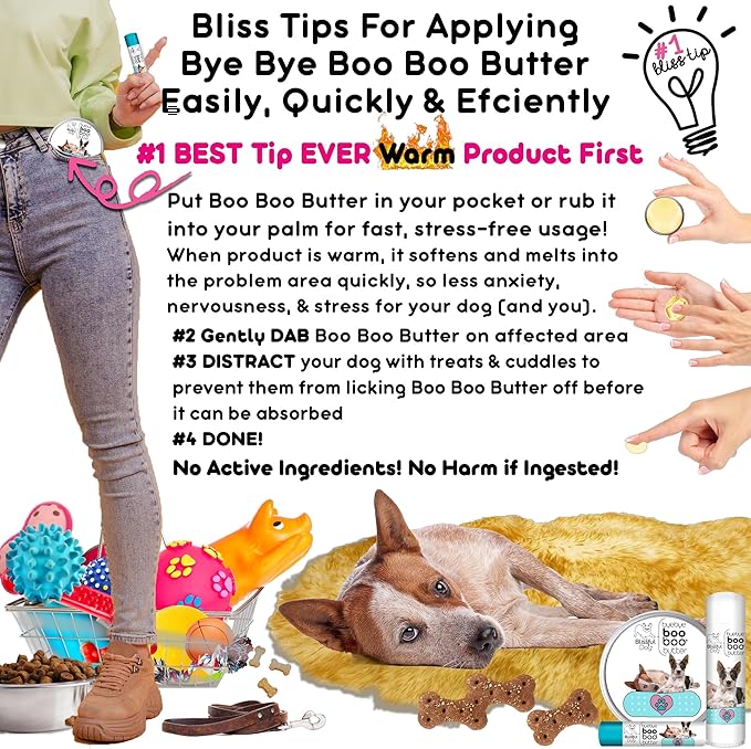 The Blissful Dog .50 oz Tube AUSTRAILIAN Cattle Dog Booboo Butter
