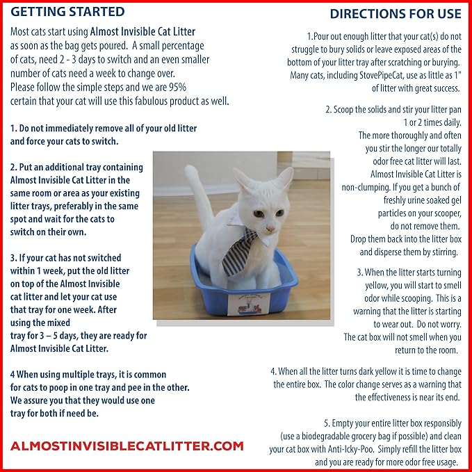 StovePipeCat's Awesome Almost Invisible Cat Litter (9 Pounds)