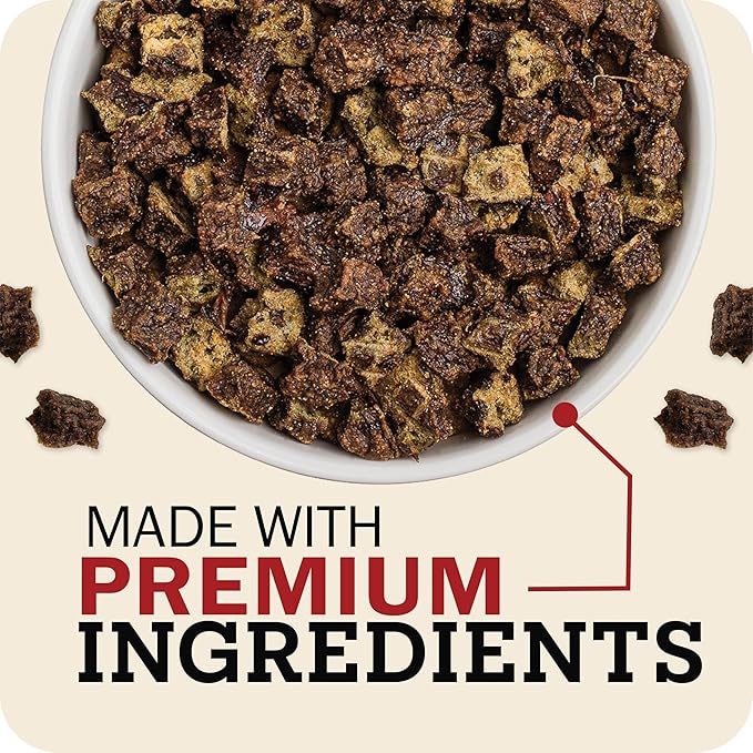 Redbarn Powerfood Air Dried Dog Food - 95% Beef & Beef Organs - High Protein Grain-Free Non-GMO Premium Dry Full Feed or Topper Made in USA with Omega 3 Salmon Oil Flaxseed - 2.5 Ounce
