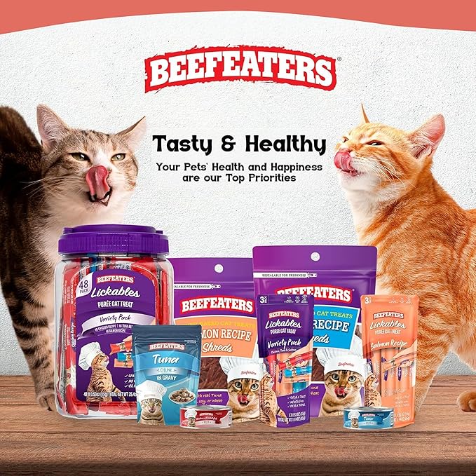 Beefeaters Salmon Pate Wet Cat Food 3oz (24-Pack) | Adult Wet Food with Taurine, Premium Catfood Wet Food, No Artificial Additives, Balanced Nutrition | Supports Immune System & Vision