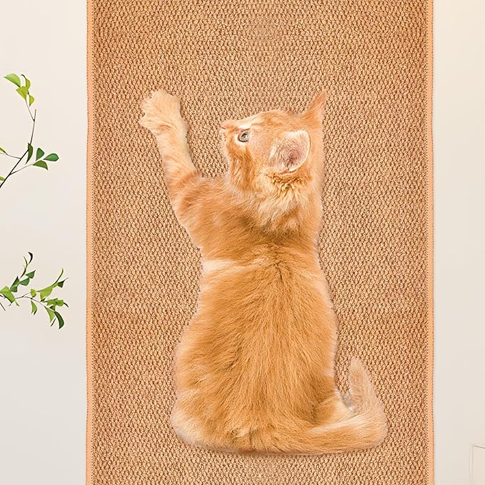 70.9"x 15.7" Thickened Extra Large Cat Wall Climbing Carpet With 10pcs Fixed Nails, Durable Cat Furniture, Scratcher, Scratching Post, Couch Sofa Protector