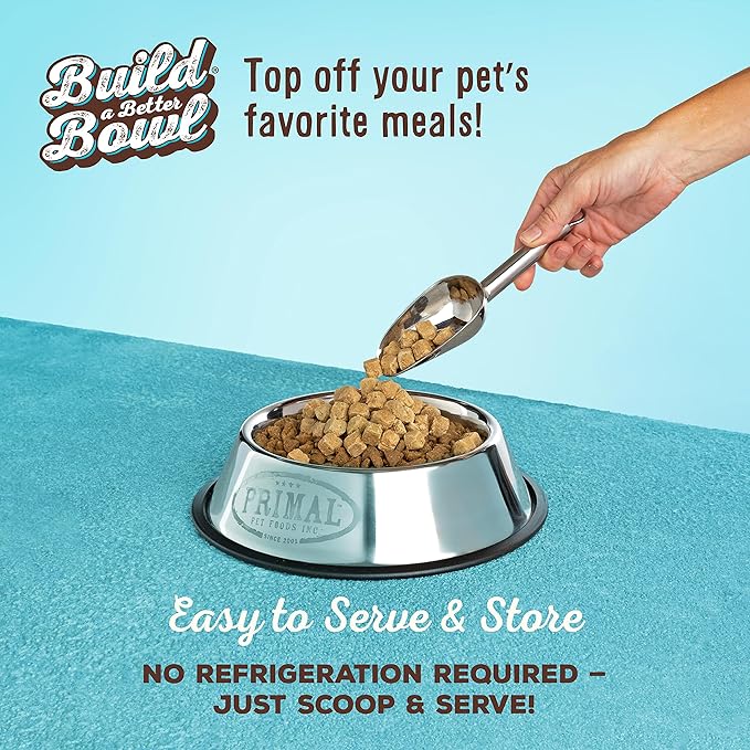 Primal Dog Food Toppers & Cat Food Toppers, Cupboard Cuts, Grain Free Meal Mixers with Probiotics, Raw Freeze Dried Dog Treats & Cat Treats, Great for Training (Fish, 18 oz)