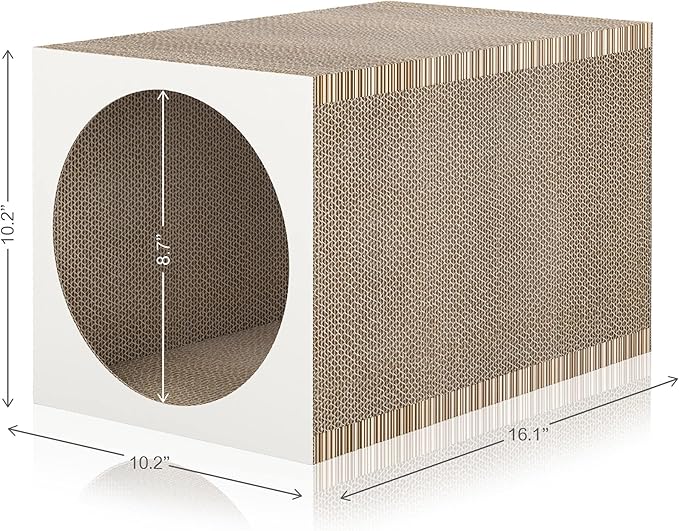 WAY BASICS Cat Scratching Post Tunnel (Tool-Free Assembly)