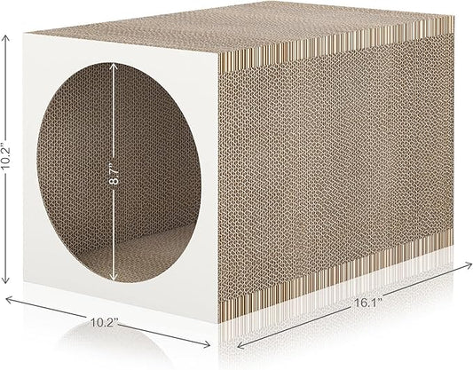 WAY BASICS Cat Scratching Post Tunnel (Tool-Free Assembly)