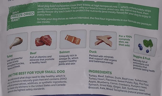 Dr. Marty Nature's Blend Freeze Dried Raw Dog Food, 6 oz