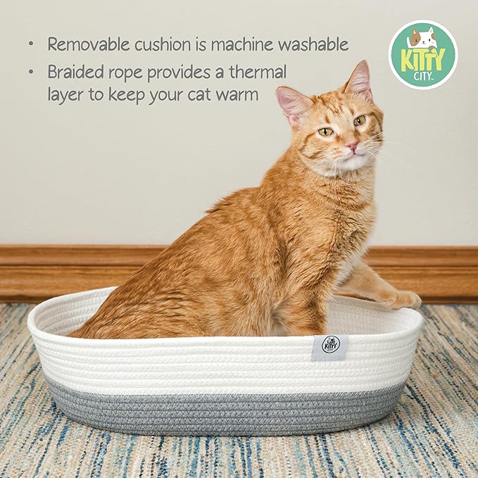 Kitty City Woven Cat Bed (Gray) (Pack of 2)