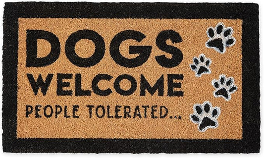 DII Pet Print Collection Natural Coir Doormat, 17x29, People Tolerated