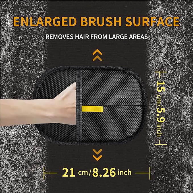 Pet Hair Removal Glove for Cats & Dogs, Electrostatic Pet Hair Gloves, Reusable Pet Hair Remover Tool, Animal Hair Remover for Furniture, Clothing, Couch, Carpet, Car Seat - 2PCS
