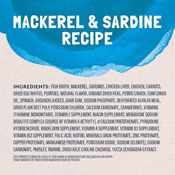 Natural Balance Original Ultra Platefulls Indoor Adult Grain Free Wet Cat Food, Mackerel & Sardine Recipe, 3 Ounce Pouch (Pack of 24)