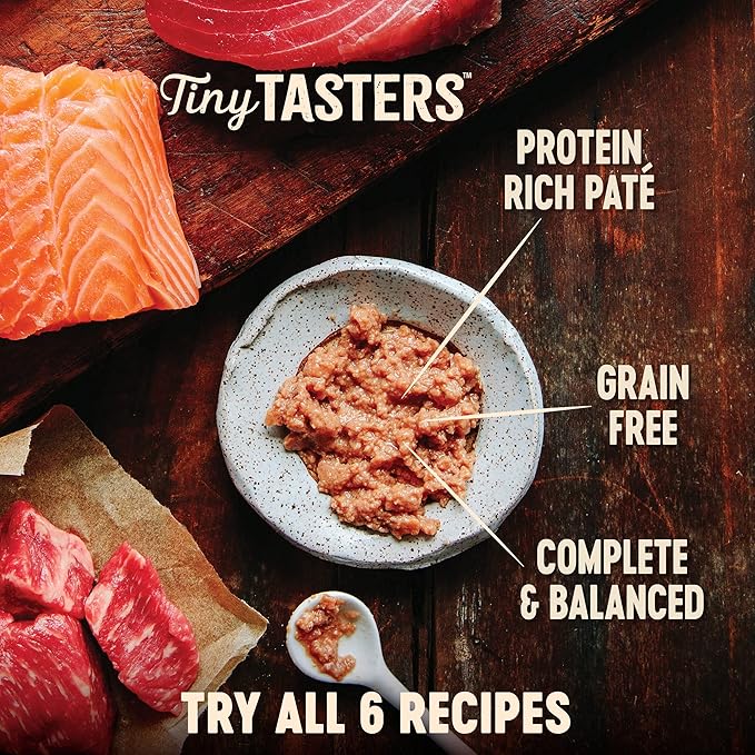 Wellness CORE Tiny Tasters Pate Adult Wet Cat Food,Natural,Protein-Rich,Grain Free,1.75 Ounce Pouch (Chicken & Beef),(Pack of 24)