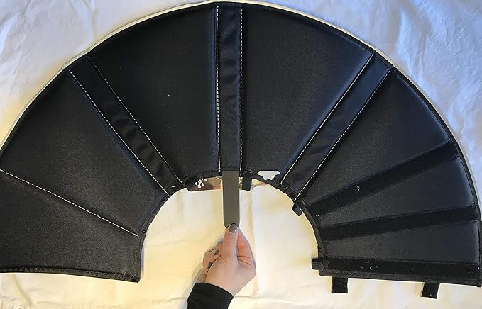 All Four Paws Comfy Cone Pet Cone for Dogs, Cats, Medium, Black - Comfortable Soft Dog Cone Collar Alternative for After Surgery, Wound Care, Spay, Neuter - Dog and Cat Recovery Elizabethan-Collar
