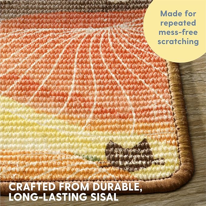 The Cat Ladies Scratching Poster - Wall Scratcher Pads - Scratch Mat Art Print for Indoor Cats - Furniture, Couch, and Carpet Protector - Wall Mounted or Floor Sisal Scratchers (Mountain)