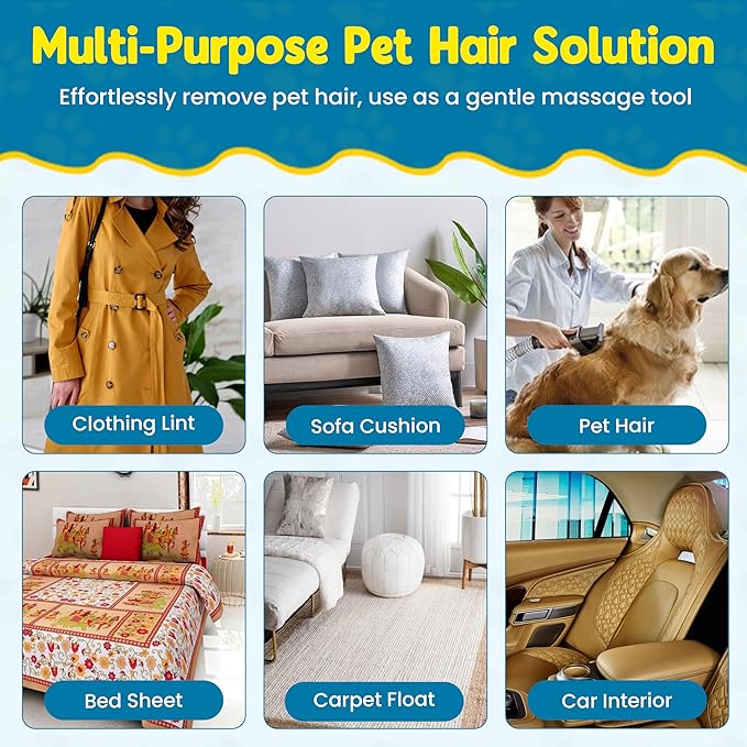 Pet Hair Removal Glove,Pet electrostatic Hair Removal Gloves, Washable Reusable Dogs Cats Hair Grooming Tools Gloves for Furniture Bed Sheets Couch Clothes Fabric Car Seats