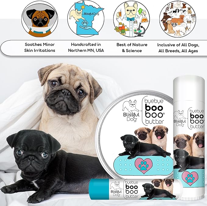 The Blissful Dog 8 oz TIN Pug Booboo Butter