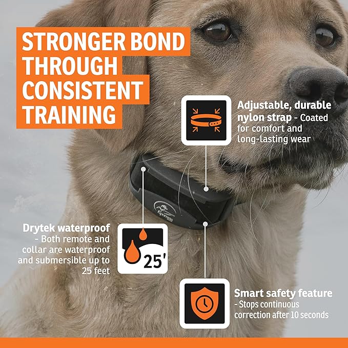 SportDOG SportTrainer Remote Trainer - Reliable Off-Leash Control - OLED Screen - Waterproof Dog Training Collar - Rechargeable E-Collar - 1/2 Mile-Range - Orange