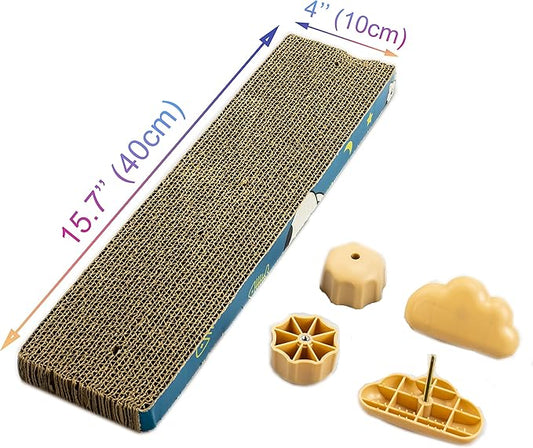 Cat Scratching Post for Cage, Cage Wall Mounted Cat Scratcher, Cardboard Scratcher, SCRC-40X10