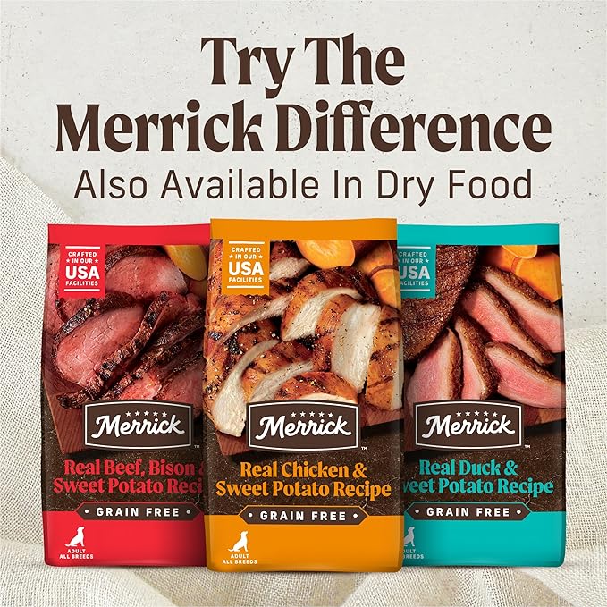 Merrick Chunky Grain Free Premium And Wholesome Canned Dog Food, Real Meat Colossal Chicken Dinner In Gravy - (Pack of 12) 12.7 oz. Cans