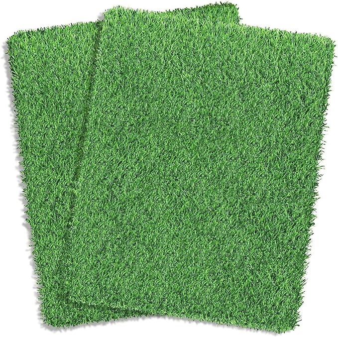 Artificial Grass Rug Turf for Dogs Indoor Outdoor Fake Grass for Dogs Potty Training Area Patio Lawn Decoration (25.6 x 19.7 Inch (Pack of 2))
