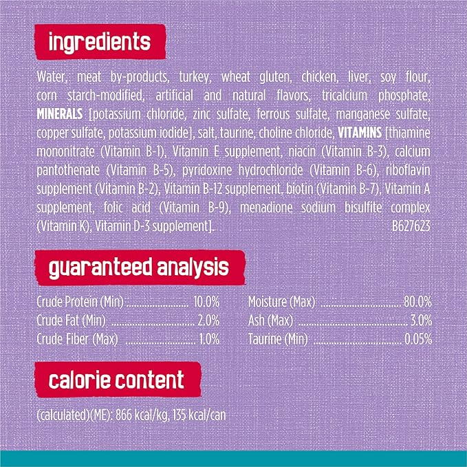 Purina Friskies Wet Cat Food Tasty Treasures With Turkey and Liver in Gravy - (Pack of 24) 5.5 oz. Cans
