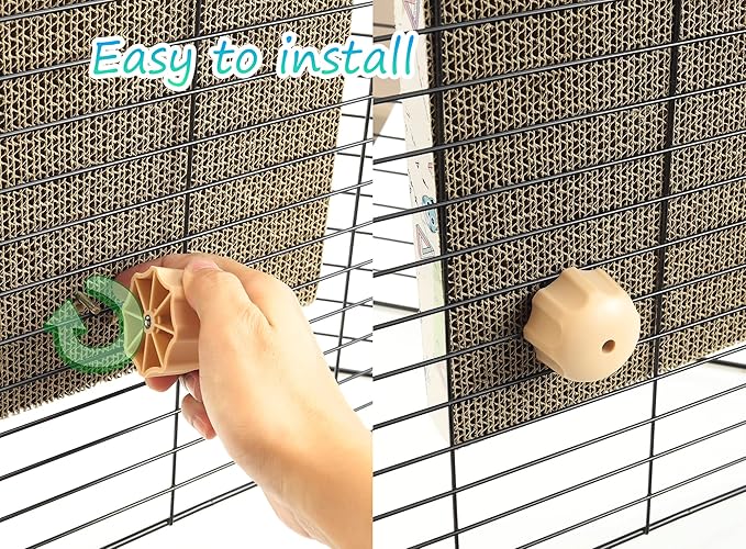 Cat Scratching Post for Cage 20X20CM, Cage Wall Mounted Cat Scratcher, Cardboard Scratcher, SCR-20X20CM-3.3CM