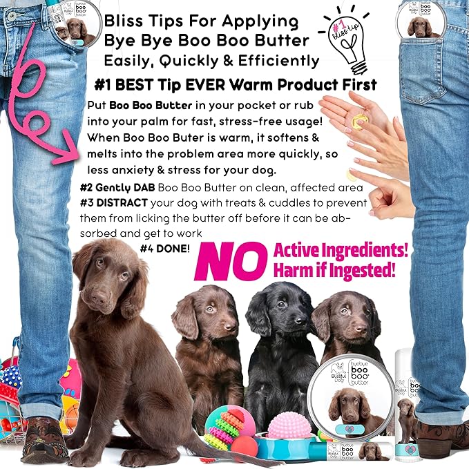 The Blissful Dog Flat Coat Retriever Boo Boo Butter, 16 oz.